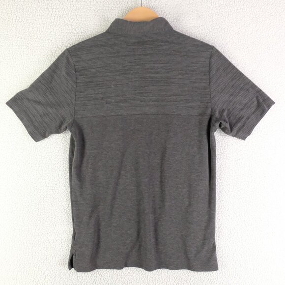 Travis Mathew Polo Mens Small Gray Striped Pima Cotton Knit Preppy Golf - Picture 3 of 8